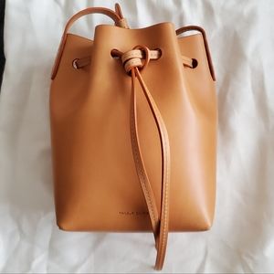 Mansur Gavriel mini mini bucket bag cammello/rosa NEW
